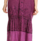 Sakkas Tania Long Bohemian Embroidered Maxi Skirt with Adjustable Waist
