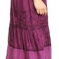Sakkas Tania Long Bohemian Embroidered Maxi Skirt with Adjustable Waist