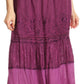 Sakkas Tania Long Bohemian Embroidered Maxi Skirt with Adjustable Waist