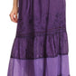 Sakkas Tania Long Bohemian Embroidered Maxi Skirt with Adjustable Waist