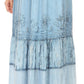 Sakkas Tania Long Bohemian Embroidered Maxi Skirt with Adjustable Waist