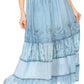 Sakkas Tania Long Bohemian Embroidered Maxi Skirt with Adjustable Waist