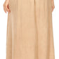 Sakkas Harley Bohemian Embroidered Ethnic Maxi Skirt Adjustable Waist Ruffle Trim