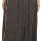 Sakkas Harley Bohemian Embroidered Ethnic Maxi Skirt Adjustable Waist Ruffle Trim