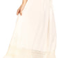 Sakkas Harley Bohemian Embroidered Ethnic Maxi Skirt Adjustable Waist Ruffle Trim