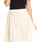 Sakkas Harley Bohemian Embroidered Ethnic Maxi Skirt Adjustable Waist Ruffle Trim