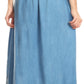 Sakkas Harley Bohemian Embroidered Ethnic Maxi Skirt Adjustable Waist Ruffle Trim