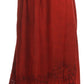 Sakkas Harley Bohemian Embroidered Ethnic Maxi Skirt Adjustable Waist Ruffle Trim