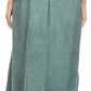 Sakkas Harley Bohemian Embroidered Ethnic Maxi Skirt Adjustable Waist Ruffle Trim