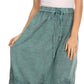 Sakkas Harley Bohemian Embroidered Ethnic Maxi Skirt Adjustable Waist Ruffle Trim