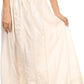 Sakkas Indra Thin Lightweight Summer Bohemian Skirt With Detailed Lace Embroidery