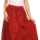 Sakkas Indra Thin Lightweight Summer Bohemian Skirt With Detailed Lace Embroidery