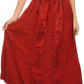 Sakkas Indra Thin Lightweight Summer Bohemian Skirt With Detailed Lace Embroidery