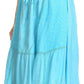 Sakkas Beyza  Casual Peasant Mid Skirt with Elastic Waist Embroidery and Eyelet