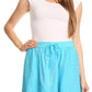 Sakkas Beyza  Casual Peasant Mid Skirt with Elastic Waist Embroidery and Eyelet