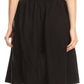 Sakkas Beyza  Casual Peasant Mid Skirt with Elastic Waist Embroidery and Eyelet