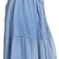 Sakkas Beyza  Casual Peasant Mid Skirt with Elastic Waist Embroidery and Eyelet