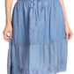 Sakkas Beyza  Casual Peasant Mid Skirt with Elastic Waist Embroidery and Eyelet
