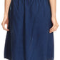 Sakkas Beyza  Casual Peasant Mid Skirt with Elastic Waist Embroidery and Eyelet