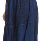 Sakkas Beyza  Casual Peasant Mid Skirt with Elastic Waist Embroidery and Eyelet