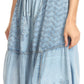 Sakkas Beyza  Casual Peasant Mid Skirt with Elastic Waist Embroidery and Eyelet