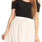 Sakkas Beyza  Casual Peasant Mid Skirt with Elastic Waist Embroidery and Eyelet