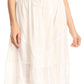 Sakkas Beyza  Casual Peasant Mid Skirt with Elastic Waist Embroidery and Eyelet