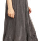 Sakkas Lucia Handkerchief Ruffled mid Length Casual Skirt with Embroidery
