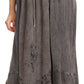 Sakkas Lucia Handkerchief Ruffled mid Length Casual Skirt with Embroidery