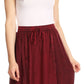 Sakkas Lucia Handkerchief Ruffled mid Length Casual Skirt with Embroidery