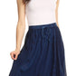 Sakkas Lucia Handkerchief Ruffled mid Length Casual Skirt with Embroidery