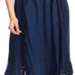 Sakkas Lucia Handkerchief Ruffled mid Length Casual Skirt with Embroidery