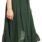 Sakkas Lucia Handkerchief Ruffled mid Length Casual Skirt with Embroidery
