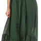 Sakkas Lucia Handkerchief Ruffled mid Length Casual Skirt with Embroidery