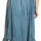 Sakkas Lucia Handkerchief Ruffled mid Length Casual Skirt with Embroidery
