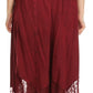Sakkas Emma Adjustable Handkerchief  Eyelet Hem Casual Skirt with  Embroidery