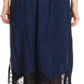 Sakkas Emma Adjustable Handkerchief  Eyelet Hem Casual Skirt with  Embroidery