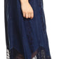 Sakkas Emma Adjustable Handkerchief  Eyelet Hem Casual Skirt with  Embroidery
