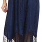 Sakkas Emma Adjustable Handkerchief  Eyelet Hem Casual Skirt with  Embroidery