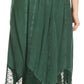 Sakkas Emma Adjustable Handkerchief  Eyelet Hem Casual Skirt with  Embroidery