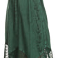 Sakkas Emma Adjustable Handkerchief  Eyelet Hem Casual Skirt with  Embroidery