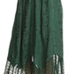 Sakkas Emma Adjustable Handkerchief  Eyelet Hem Casual Skirt with  Embroidery