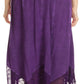 Sakkas Emma Adjustable Handkerchief  Eyelet Hem Casual Skirt with  Embroidery