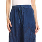 Sakkas Evelyn Womens Stonewashed Maxi Ruffle Skirt with Elastic Waist & Embroidery
