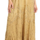 Sakkas Evelyn Womens Stonewashed Maxi Ruffle Skirt with Elastic Waist & Embroidery