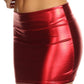 Sakkas Kaie Women's Shiny Metallic Liquid Wet Look Mini Skirt