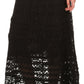 Sakkas Leo Long Tall Lined Embroidered Bohemian High Or Low Waist Foldover Skirt