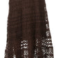 Sakkas Leo Long Tall Lined Embroidered Bohemian High Or Low Waist Foldover Skirt