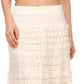 Sakkas Leo Long Tall Lined Embroidered Bohemian High Or Low Waist Foldover Skirt