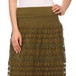 Sakkas Leo Long Tall Lined Embroidered Bohemian High Or Low Waist Foldover Skirt
